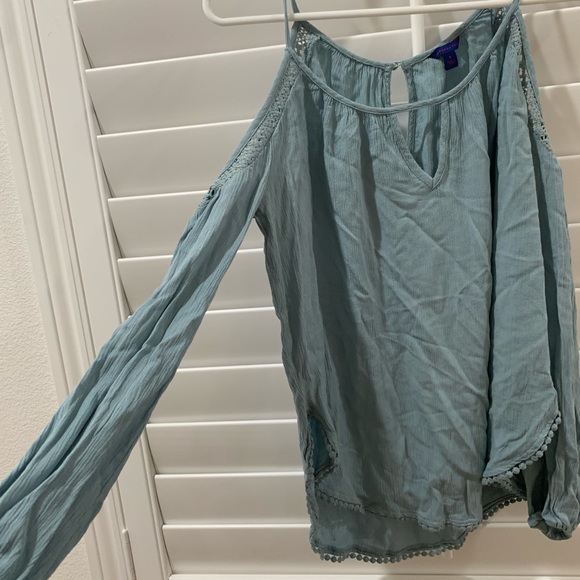 Aeropostale Tops Turquoise Long Sleeve Shirt Poshmark